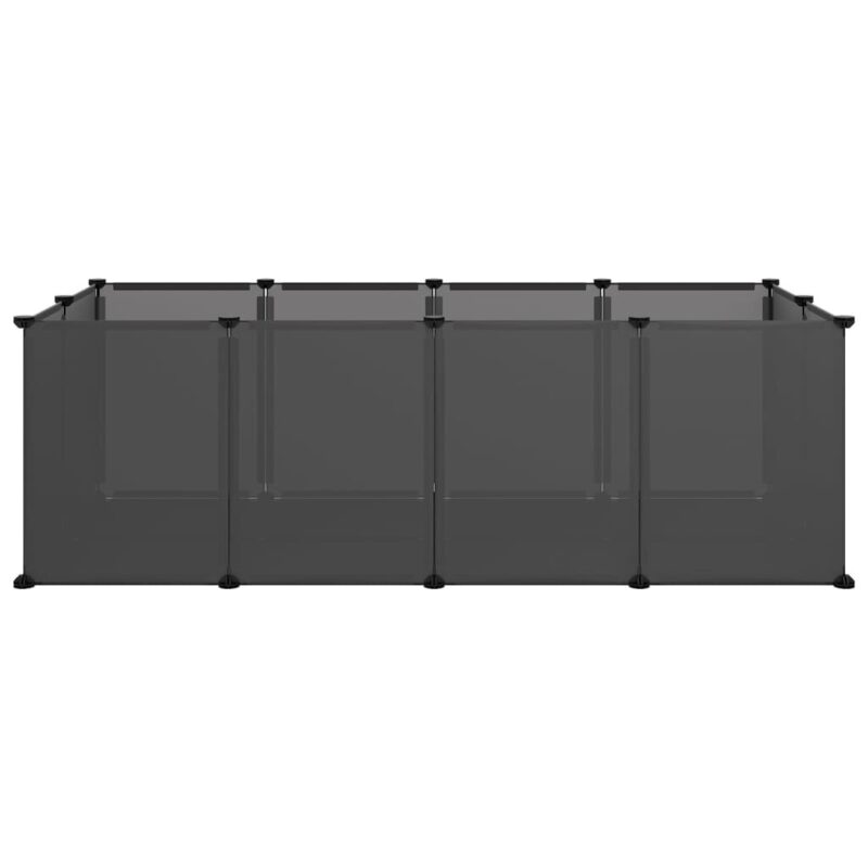 vidaXL Narvas mažiems gyvūnams, juodas, 144x74x46,5cm, PP ir plienas - Image 2