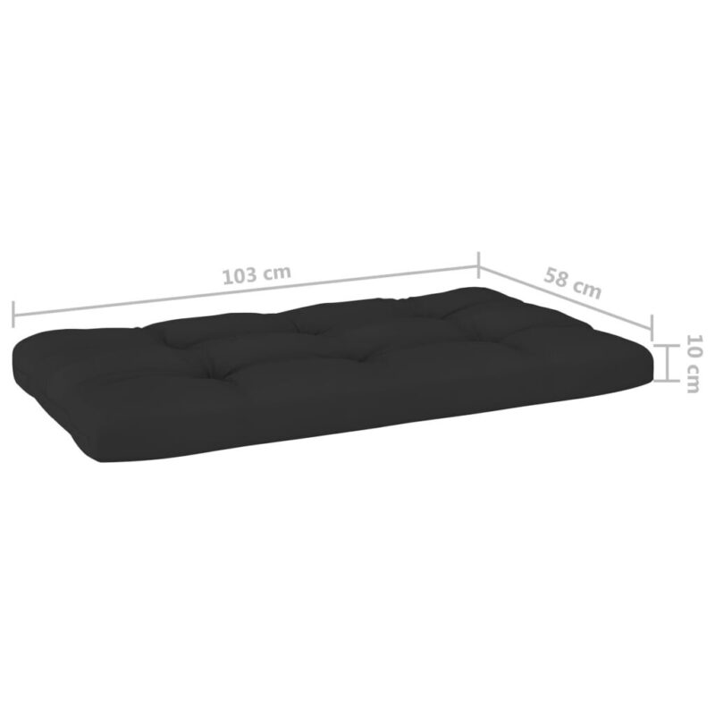 vidaXL Poilsio komplektas iš palečių su pagalvėlėmis, 6 dalių, pušis, Balta - Image 6