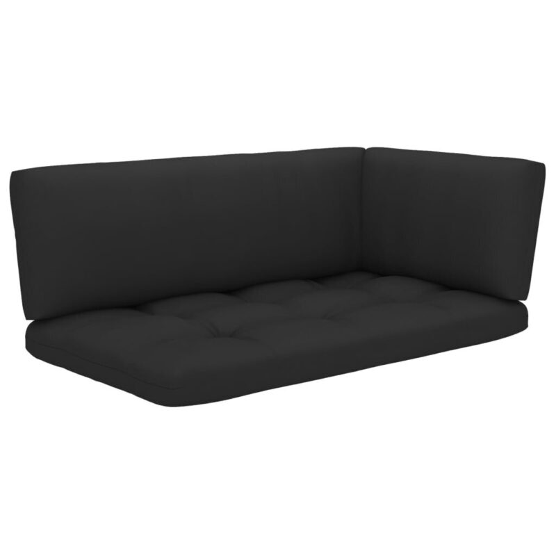 vidaXL Poilsio komplektas iš palečių su pagalvėlėmis, 6 dalių, pušis, Balta - Image 3