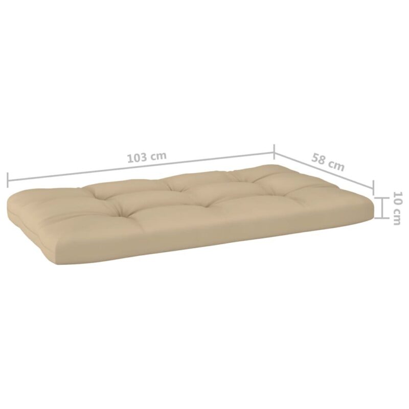 vidaXL Poilsio komplektas iš palečių su pagalvėlėmis, 6 dalių, pušis, Balta - Image 6