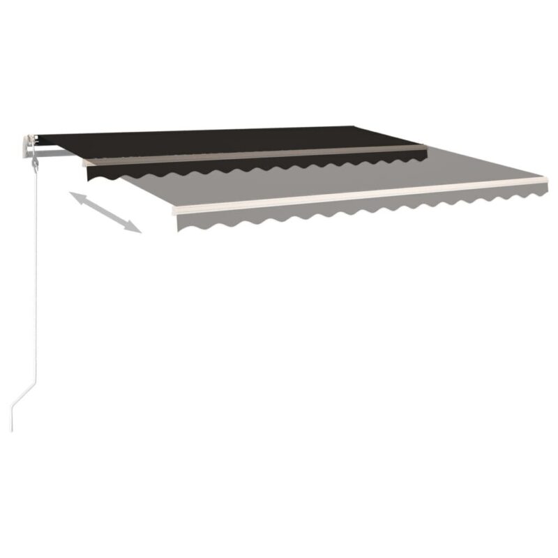vidaXL Rankiniu būdu ištraukiama markizė, antracito, 4x3,5m, Antracito - Image 2