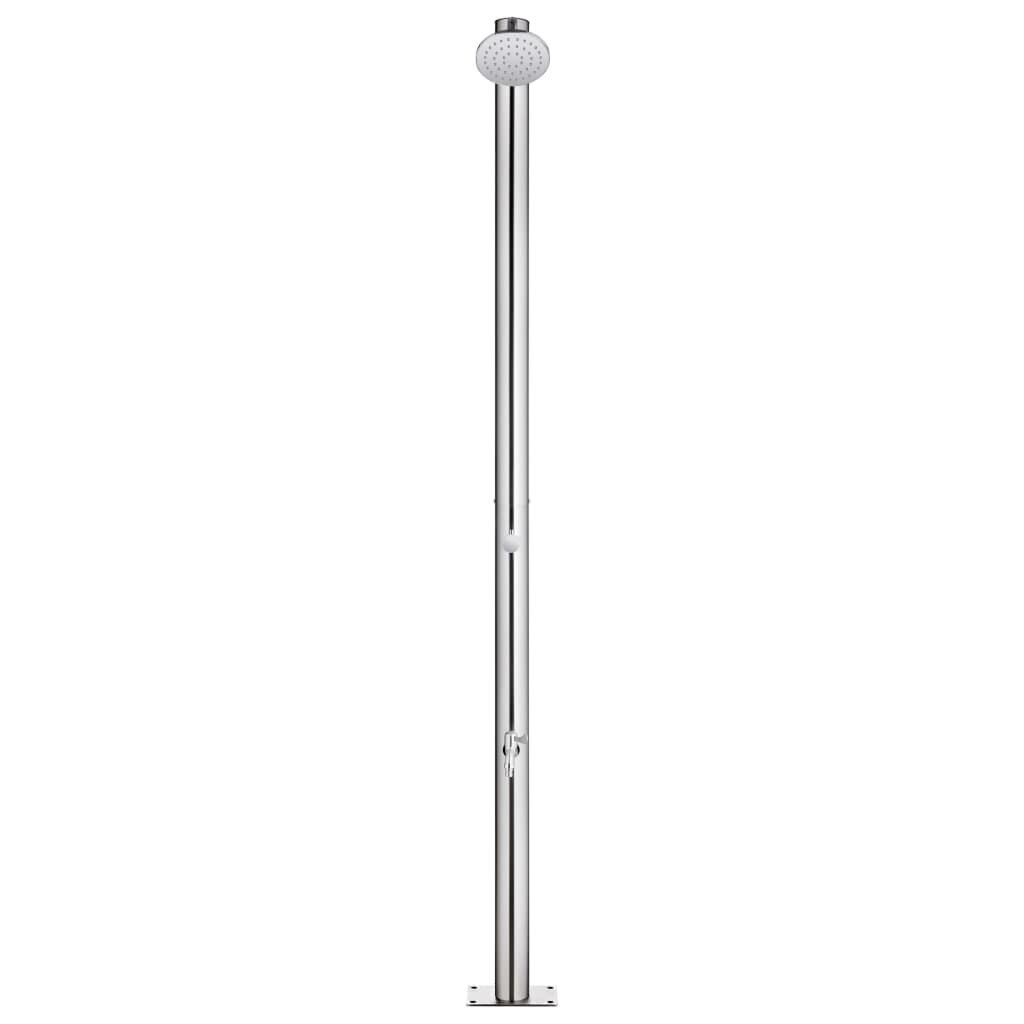 vidaxlsododusassupilkupagrindu220cm88f83atsiliepimaireference belsilt vidaXL sodo dušas 220 cm iš nerūdijančio plieno belsilt