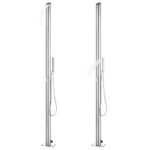 vidaxlsododusassupilkupagrindu225cm2f279reference belsilt vidaXL nerūdijančio plieno sodo dušas 225 cm su pagrindu