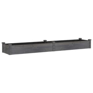 VidaXL pilkas sodo lovelis 25 cm   medinis lovelis sode