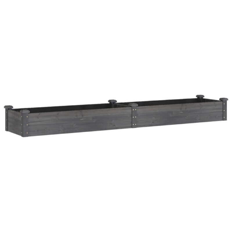 VidaXL pilkas sodo lovelis 25 cm   medinis lovelis sode