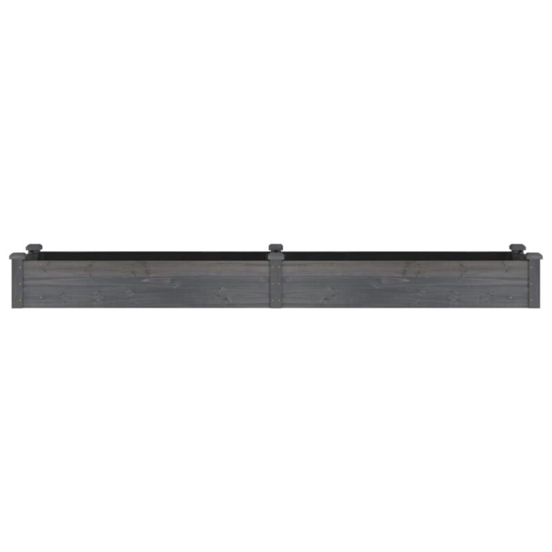 VidaXL pilkas sodo lovelis 25 cm   medinis lovelis sode
