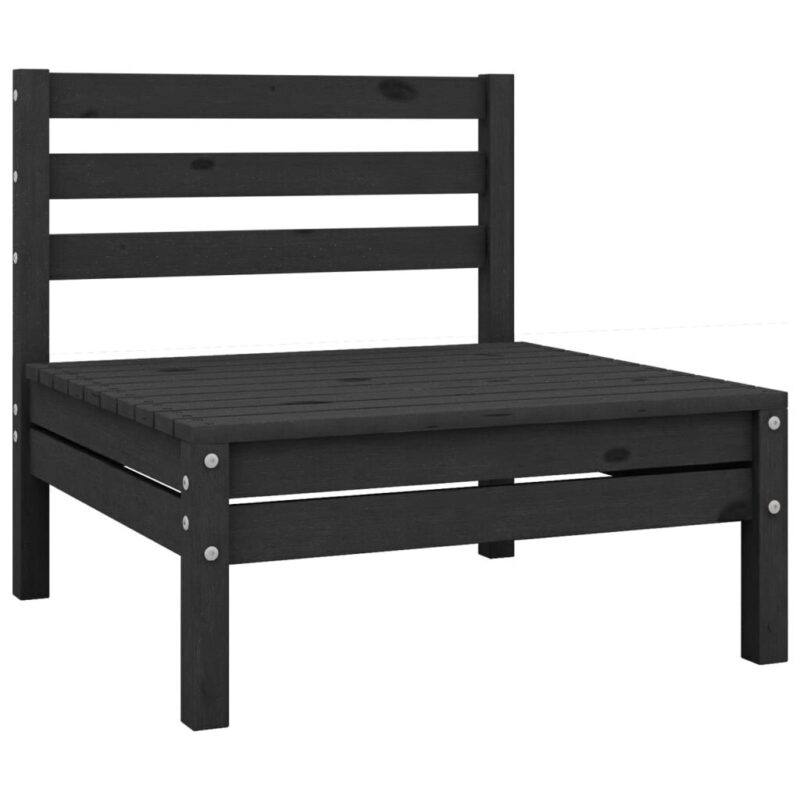 vidaXL Sodo poilsio komplektas, 10 dalių, juodas - Image 3