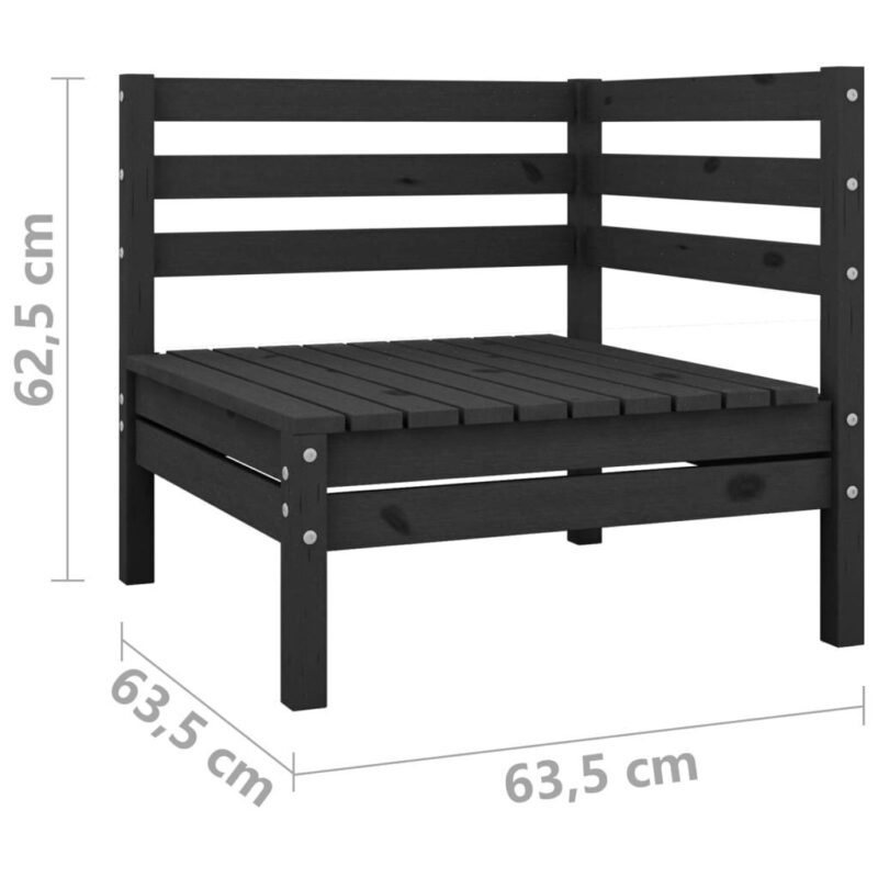 vidaXL Sodo poilsio komplektas, 10 dalių, juodas - Image 4