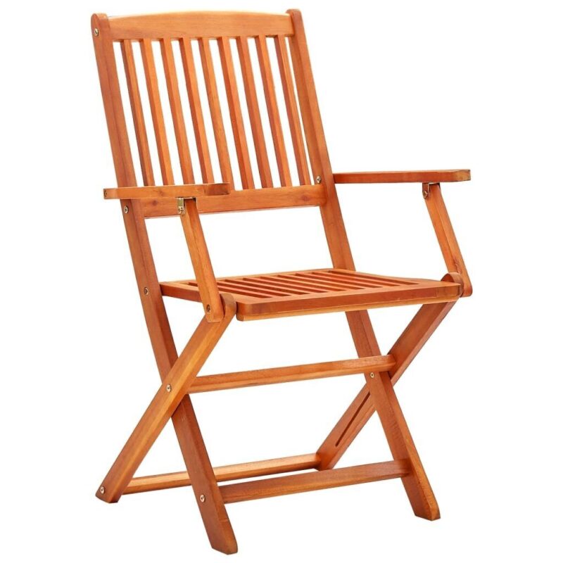 vidaXL Sulankstomas valgomojo komplektas, 9 dalių, Ruda - Image 2