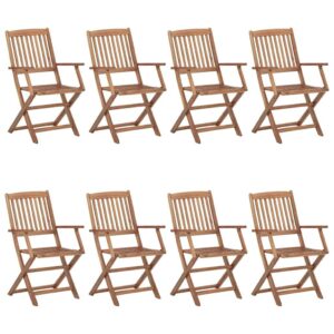 Sulankstomos vidaXL sodo kėdės su pagalvėlėmis 8 vnt