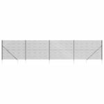 vidaXL Antracito spalvos tinklinė tvora su smaigais 22x10 m