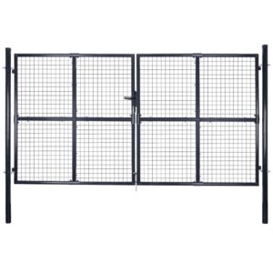 VidaXL tinkliniai sodo vartai 289x175cm iš cinkuoto plieno