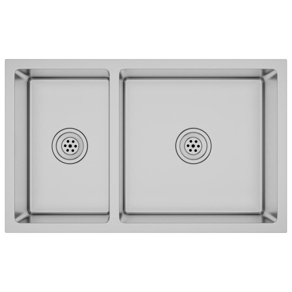 vidaxlvirtuvesplautuvenerudijantisplienascopyof5d846reference belsilt vidaXL virtuvės plautuvė iš nerūdijančio plieno sidabro spalva