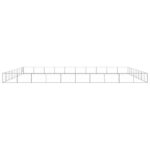 VidaXL sidabrinis voljeras šunims 80m² plienas saugumui