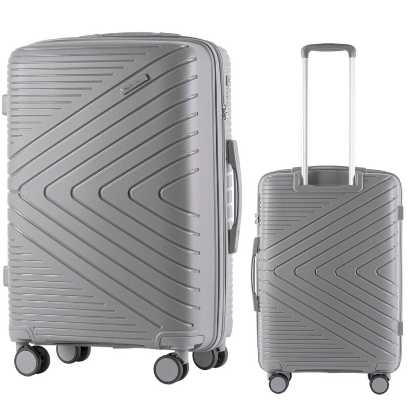 Vidutinis lagaminas Wings DQ181 65cm pilkas  tvirtas ir funkcionalus