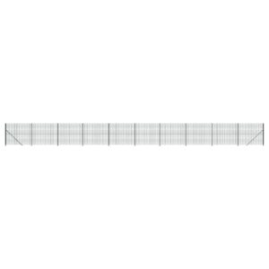 Vielinė tinklinė tvora su flanšais žalios spalvos 22x25m