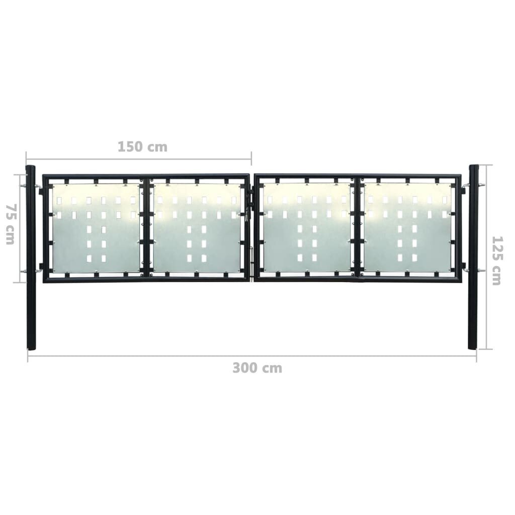 viengubivartaijuodosspalvos300x125cm84ceeinternetureference belsilt Viengubi juodi vartai 300x125 cm tvirti ir stilingi