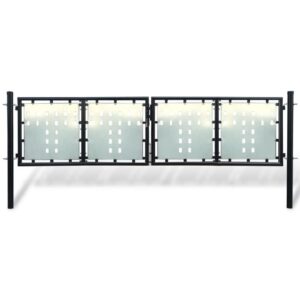 Viengubi juodi vartai 300x125 cm tvirti ir stilingi