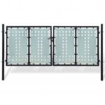 Juodos spalvos viengubi vartai 300×175 cm  patvarūs ir saugūs