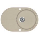 Granito virtuvinė plautuvė su gilumu ir abipusiu montavimu