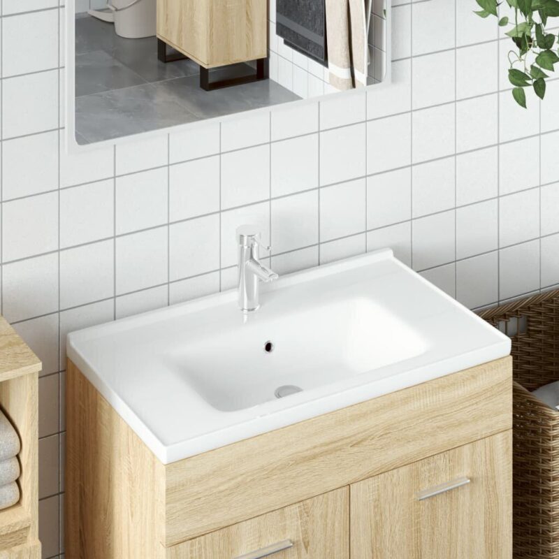 Keramikinis vidaXL vonios praustuvas 81x48x195 cm  Belsilt