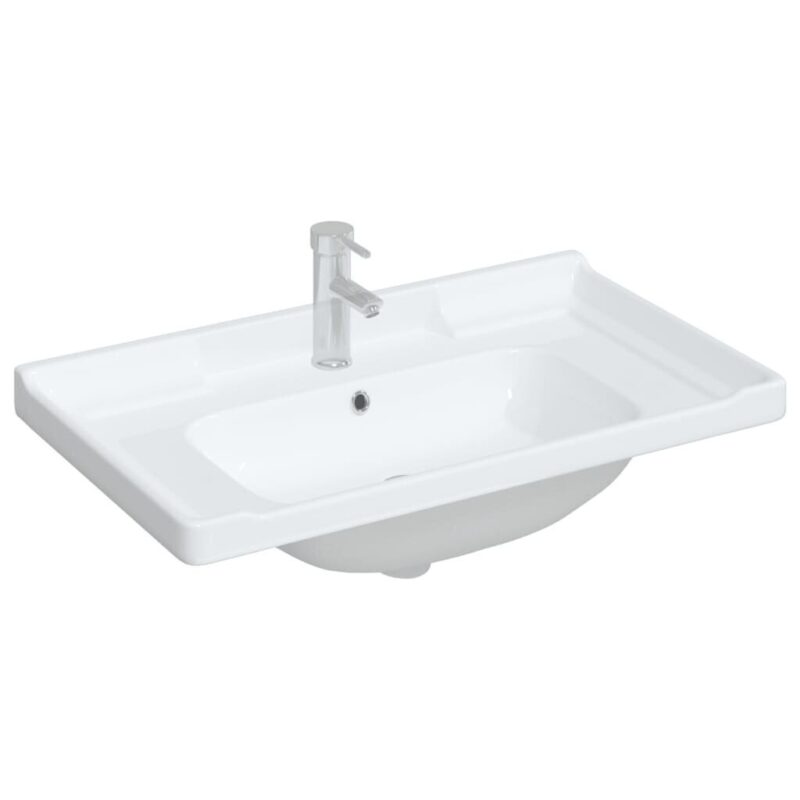 VidaXL keramikinis vonios praustuvas 81x48x23 cm  belsilt