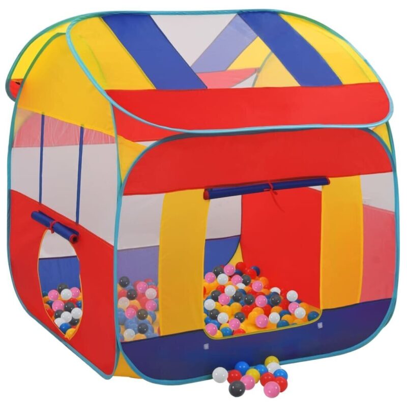 Žaidimų palapinė su plastikiniais kamuoliukais, 123x120x126cm