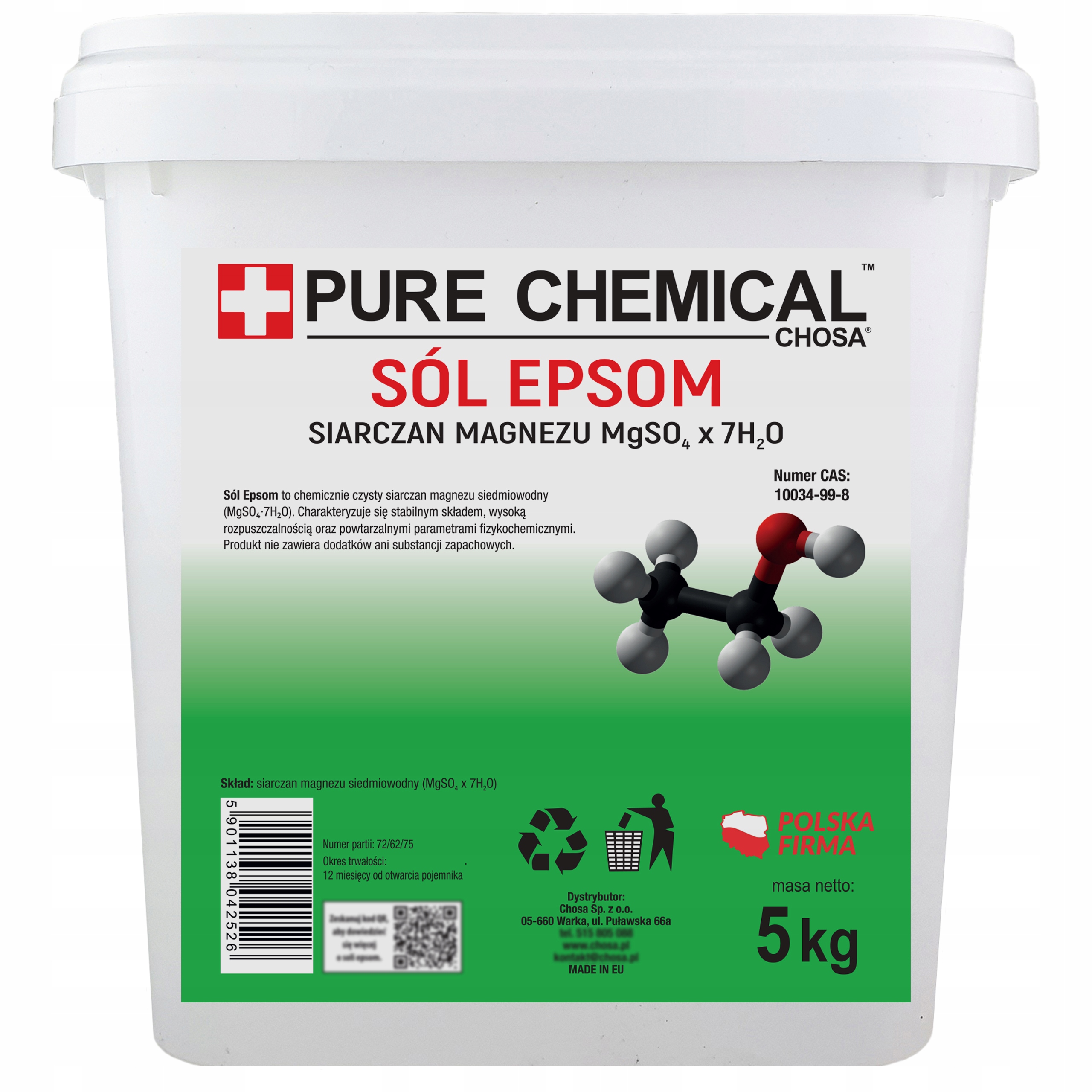 SOLEPSOMCZYSTYSIARCZANMAGNEZUSOLEPSONBEZDODATKOWNATURALNA5kg belsilt Gryna Epsom druska 5 kg magnio sulfatas atsipalaidavimo vonioms