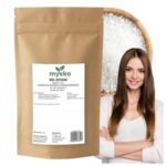 Epsomo druska magnio sulfatas 1 kg  karčioji pakuotė ir moteris produktinė nuotrauka