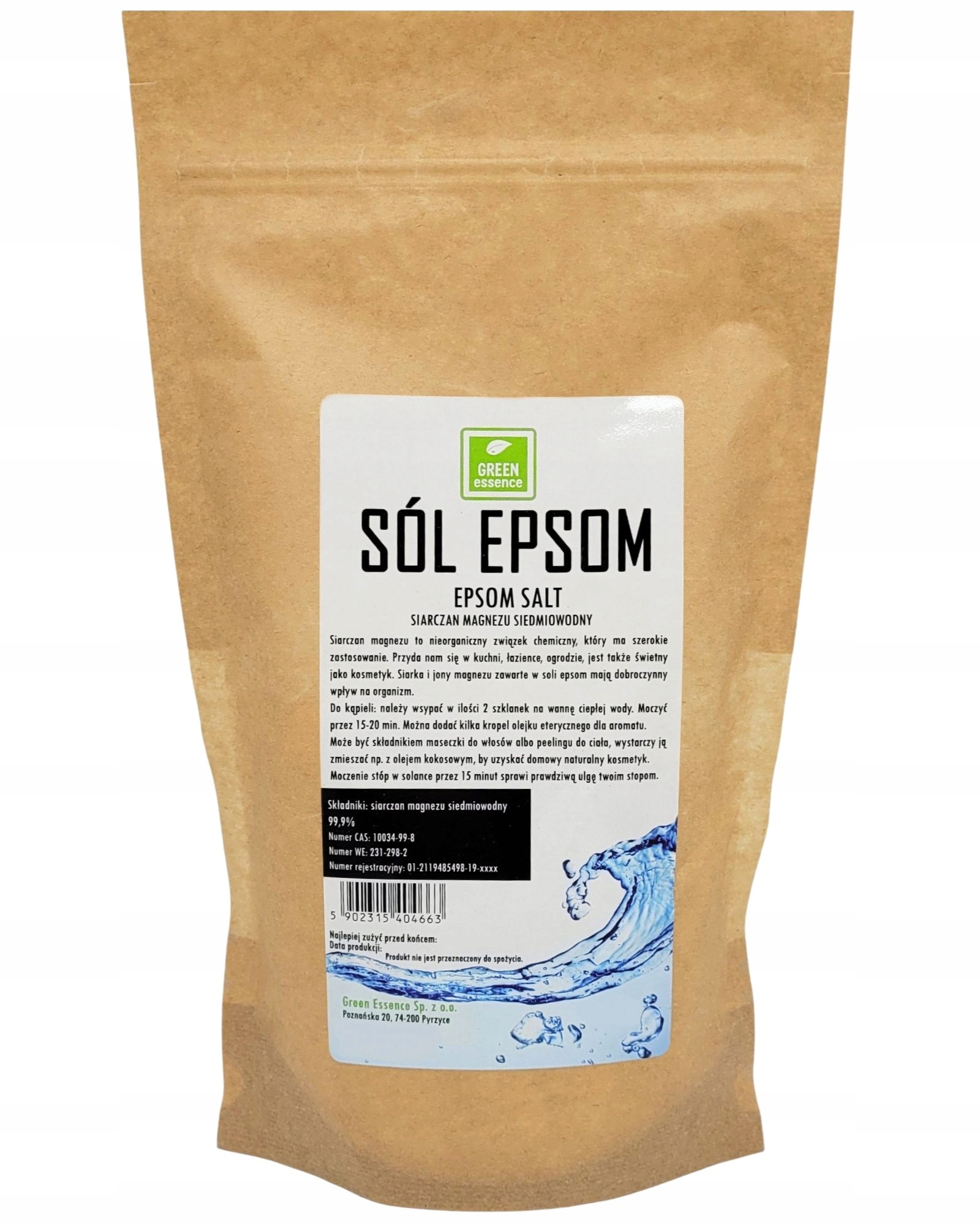 SOLEPSOMsiarczanmagnezugorzkadokapieliczysty1kgkapielmagnezowaOpakowaniesaszetka belsilt