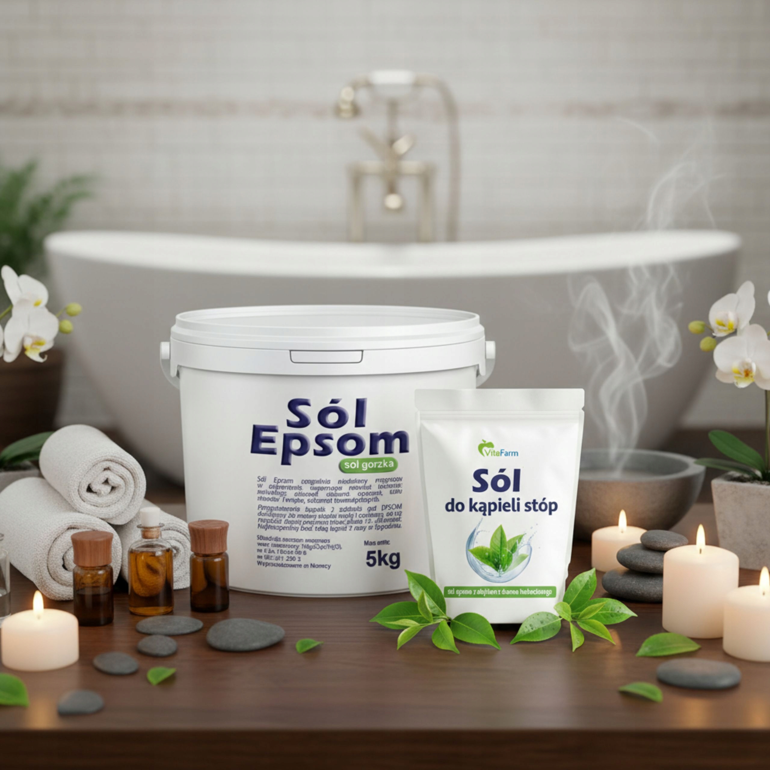 SolEpsom5kgplusSolEpsomzolejkiemherbacianymzestawdokapieliMarkaVitaFarm belsilt