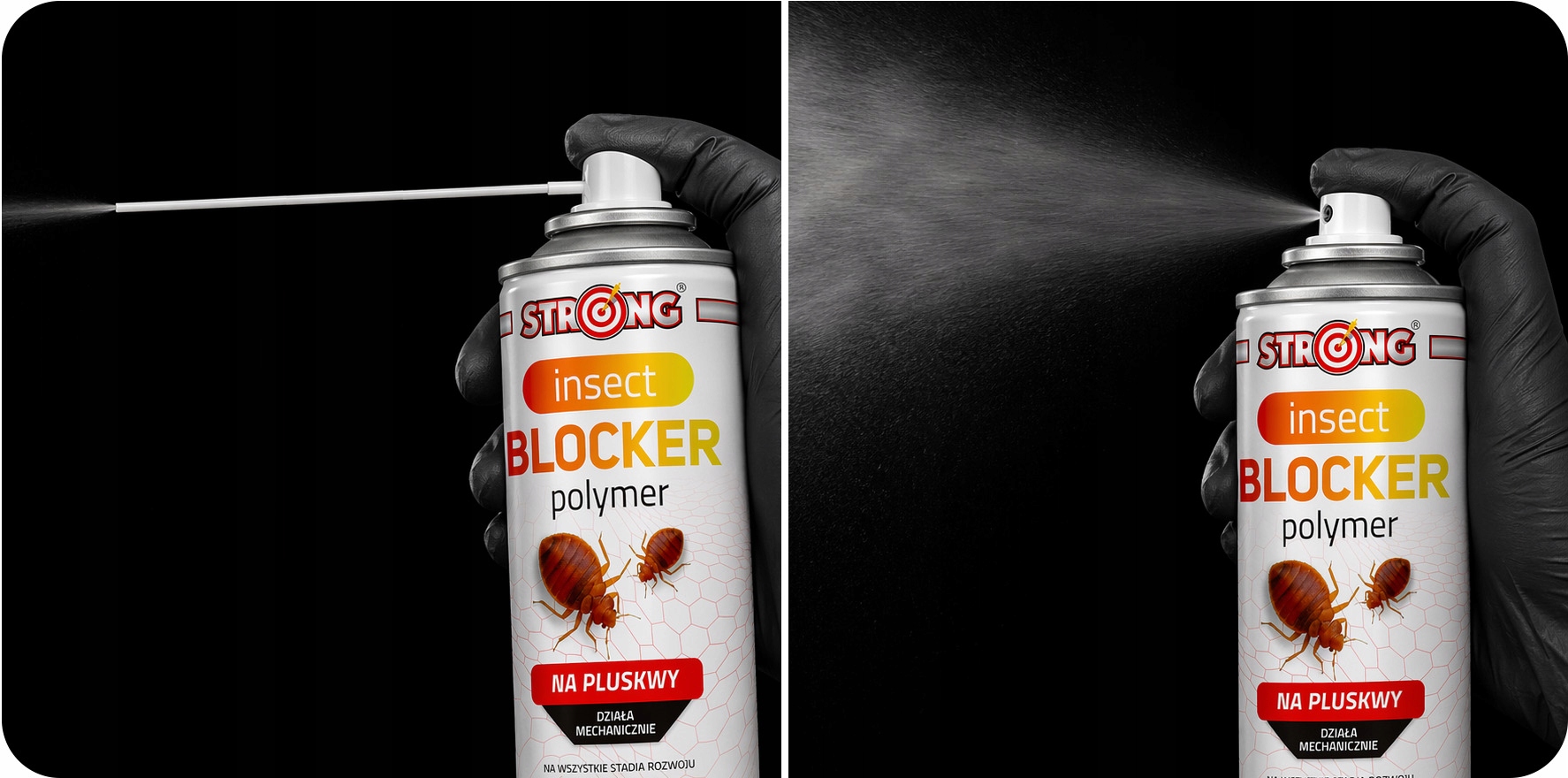2XBEZPIECZNYSRODEKNAPLUSKWYAEROZOLINSECTBLOCKERPOLYMER400MLSTRONGZastosowanieprzeciwkopluskwom belsilt 2 vnt aerozolinė polimerinė priemonė nuo patalinių blakių STRONG Insect Blocker 400 ml
