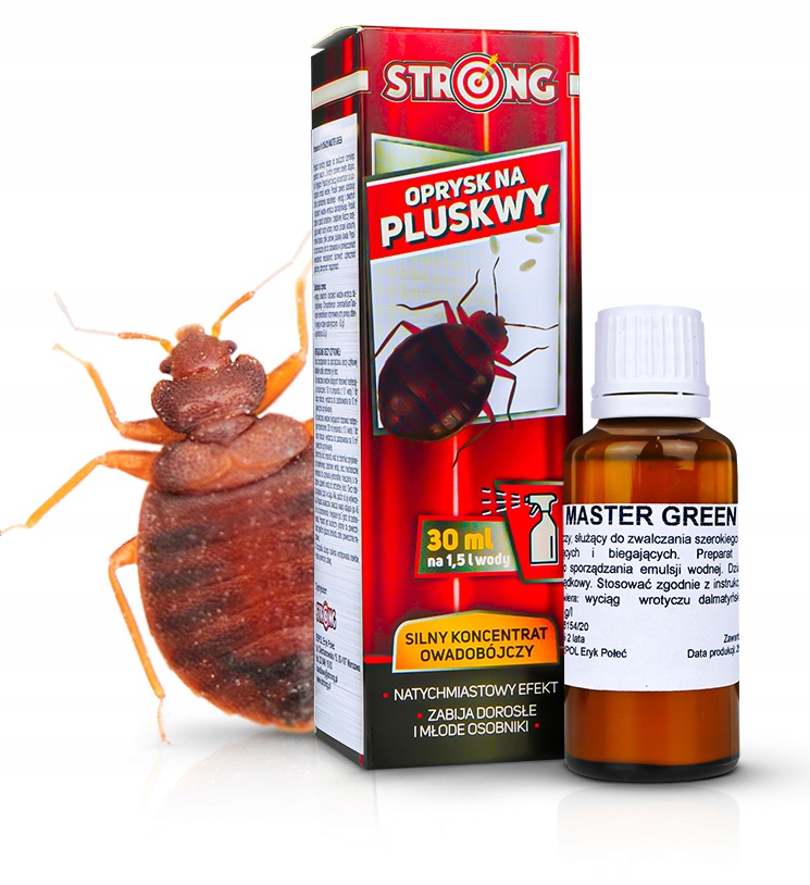 2XKONCENTRATOWADOBOJCZYNAPLUSKWYDOOPRYSKUPREPARATSTRONG30MLKodproducenta3334 belsilt 2 vnt insekticidinis koncentratas purškimui nuo patalinių blakių STRONG 30 ml