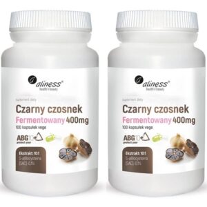 2 x Aliness fermentuoto juodojo česnako ekstraktas 400 mg, 100 kapsulių