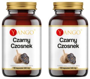 2 x Yango fermentuotas juodasis česnakas Allium Sativum, 90 kapsulių