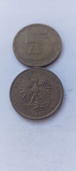 Lenkijos 5 zlotų moneta 1986 m