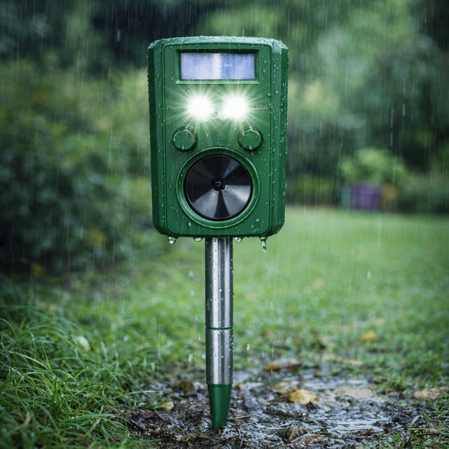 897ae6474ca081e6c2896ffc962b belsilt Saulės energija veikiantis ultragarsinis kačių šunų paukščių ir šernų atbaidytuvas su akumuliatoriumi 9 funkcijos