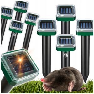 Solarinis ultragarsinis kurmių pelėnų ir graužikų atbaidytuvas 8 vnt