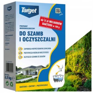 Bakterijos nuotekų valymui Target  septikui ir nuotekų valymo įrenginiams preparatas organinėms atliekoms skaidyti 25 kg