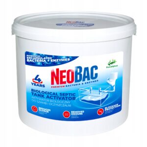 Bakterijos nuotekų valymui NeoBac  septikui ir nuotekų valymo įrenginiams aktyvatorius organinėms atliekoms skaidyti 5 kg