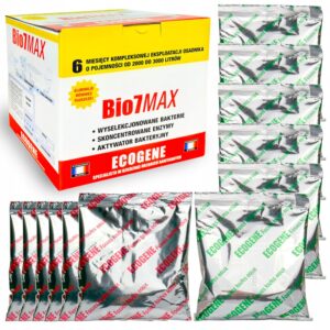 Bakterijos nuotekų valymui Bio7 – nuotekų valymo įrenginiams, priemonė, organinėms atliekoms skaidyti, nuosėdoms mažinti, 1 kg, 6 mėn.