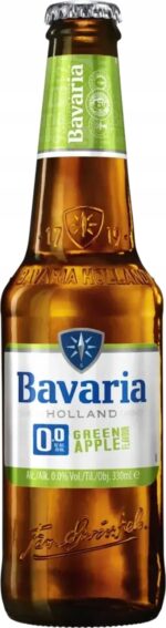 Nealkoholinis alus Bavaria žaliųjų obuolių skonio 330 ml