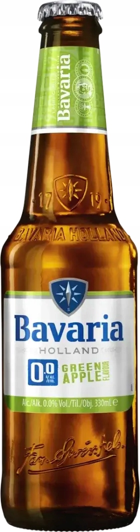 Nealkoholinis alus Bavaria žaliųjų obuolių skonio 330 ml