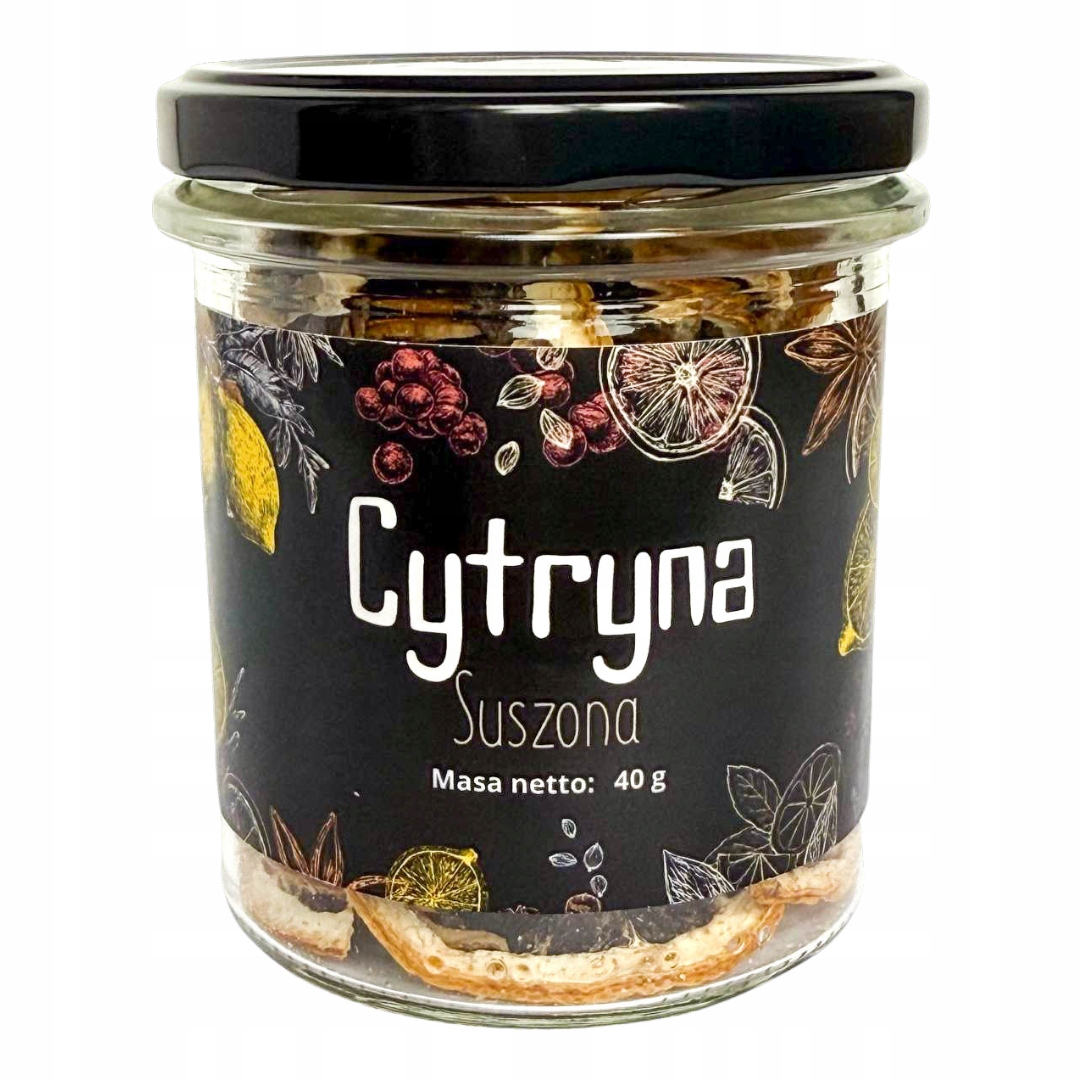 CYTRYNASUSZONACWIARTKI40gnaprezentowocedogrzancaherbatynaparWaga50g belsilt Džiovintos citrinos ketvirčiai 40 g