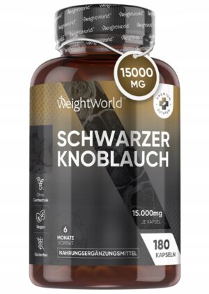 Black Garlic stiprus juodojo česnako ekstraktas 15000 mg 180 kapsulių