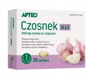 Apteo Czosnek Max česnako papildas 30 kapsulių