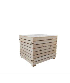 Komposto dėžė sodui 1200 l medinė su dangčiu