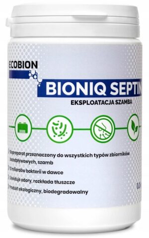 Bakterijos nuotekų valymui Ecobion BioniQ – septikui ir nuotekų valymo įrenginiams, preparatas, organinėms atliekoms skaidyti