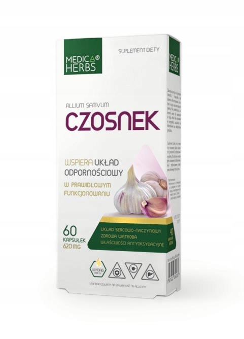 Ekstraktczosnku620mgOdpornoscTrawienieDetoksSerce100oryginalCechydodatkowebezcukruczystybezdodatkow belsilt Česnako ekstraktas+ 620 mg virškinimui ir širdžiai