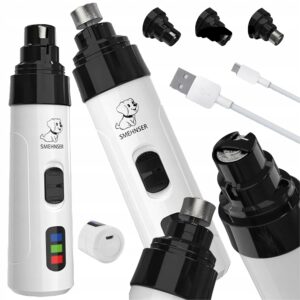 Elektrinis nagų šlifuoklis šunims didelis su saugos ribotuvu USB įkraunamas